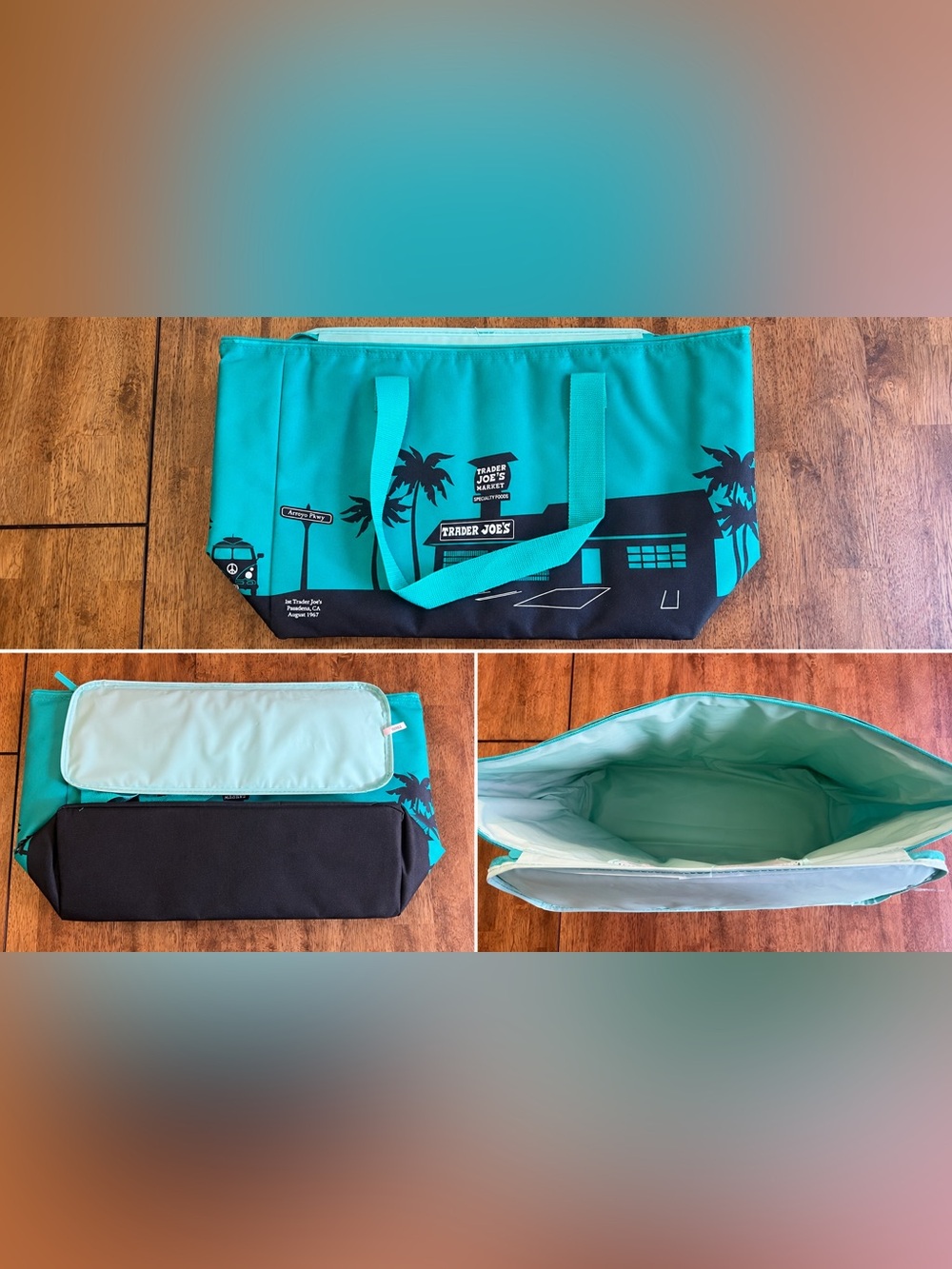 Trader Joeβs 7 Large Insulated Tote Bag Collection Rare Limited Colors Viral - Picture 3 of 9